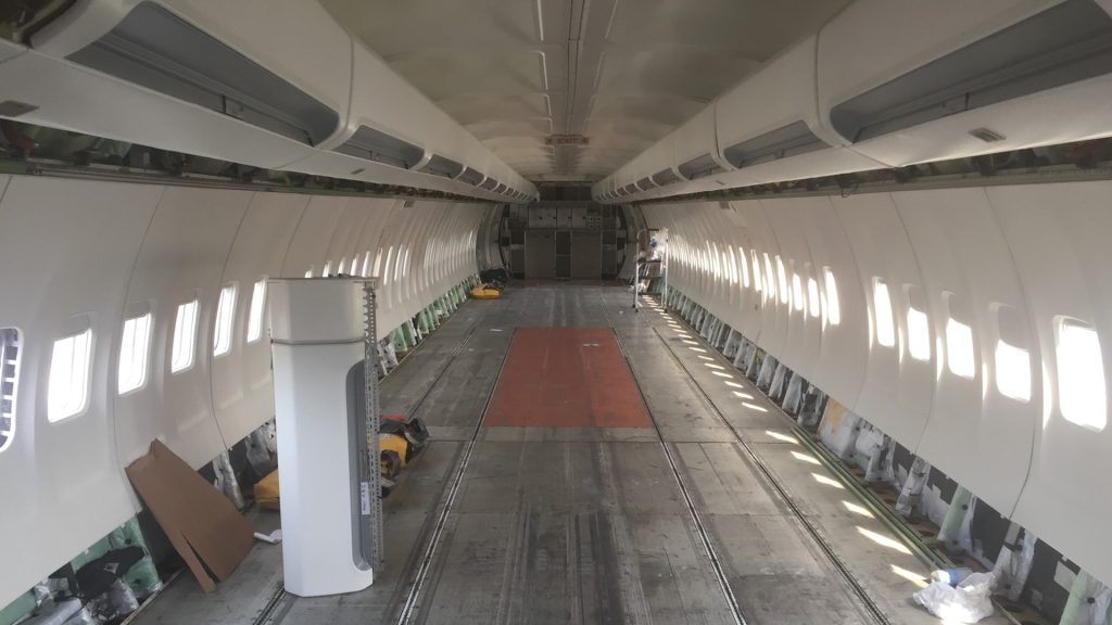 Internal of aircraft requiring conversion